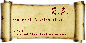 Rumbold Pasztorella névjegykártya
